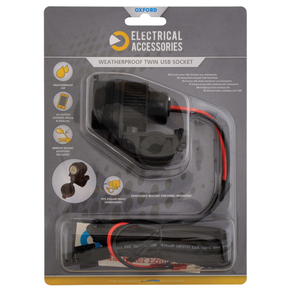 Oxford 12V DUAL USB POWER SOCKET
